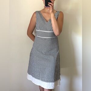 Hannah Anderson 100% Cotton Women’s Gingham Black & White Dress Size 4